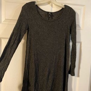 Grey Scoop Neck Dress